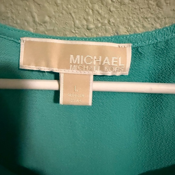 Michael Kors Turquoise Cold Shoulder Blouse - Picture 2 of 6